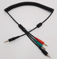 Câble en spirale 2trs et 1rca à trrs