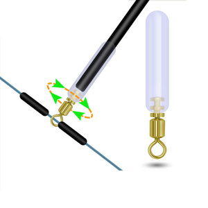 YOUME <strong>Silicone</strong> Fishing <strong>Float</strong> Tube Copper Head Swivel 360 Degree Rotating Anti Knot <strong>Floats</strong> Fishing Accessories - Product Image 1