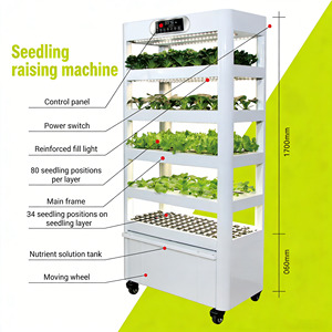 Machine <span class=keywords><strong>de</strong></span> germination intelligente Elite 220W, 400 sites <span class=keywords><strong>de</strong></span> culture, irrigation par flux et reflux, 20 lumières LED, structure en acier au carbone, pour pépinière moderne - Product Image 5