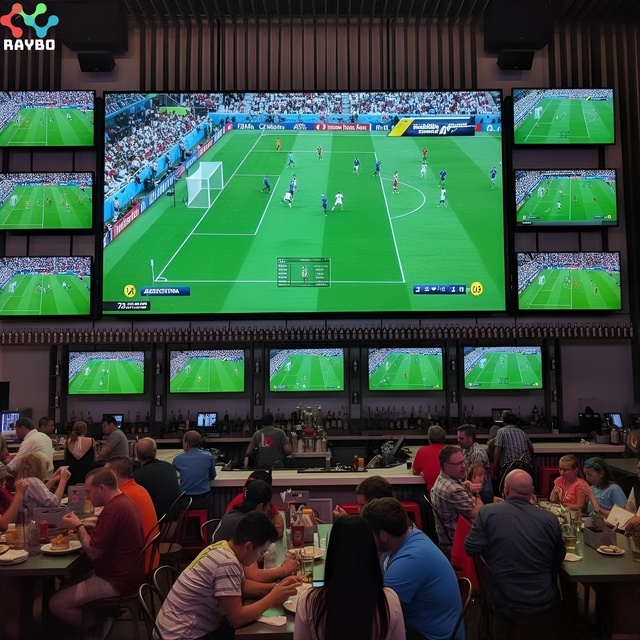 RAYBO P0.93 Mini COB LED Display LED Video Wall Featuring an Ultra-high Refresh of 7680Hz Designed for Sports-themed Restaurants