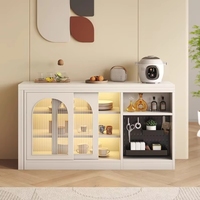 Nouvelle table à manger en bois massif et chaises, buffet multifonctionnel avec fonction de rangement, extensible