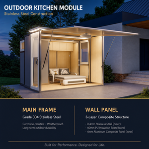 Gabinete de Cocina Portátil para Exteriores YEYON OEM, Resistente a la Intemperie, de Alta Gama, Listo para Usar en Gimnasios, Baños y Cocinas - Product Image 2