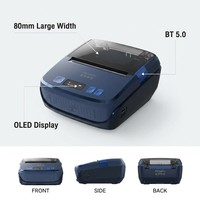 Imprimante d'étiquettes thermiques directes de 3 pouces avec 203 DPI, fabricant d'autocollants Bluetooth sans encre pour les étiquettes de prix au détail et l'utilisation en entrepôt
