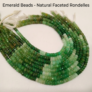 Perles de chrysoprase naturel facettées en rondelles de 6 à 7 mm, vendues par brin de 13 pouces de long - Product Image 1