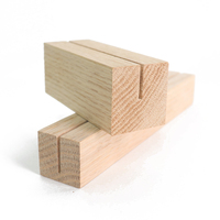 Support en bois usom ogo olid ak naturel ooden ase ard usiness ard enu isplay avec feuille en crylique
