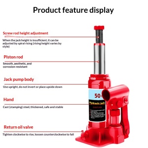Martinetto Idraulico a Bottiglia in Acciaio Legato, Capacità di Sollevamento Elevata <span class=keywords><strong>10</strong></span>, 8, 5 Tonnellate, Altezza Massima 385mm per Settore Automobilistico e Industriale - Product Image 4