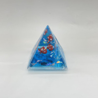 Porte-stylo flottant en acrylique avec liquide, motif fraise, poisson-clown, paillettes laser, cocotier, décoration de bureau EAGLE EGL665