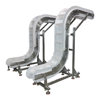 Convoyeur vertical en acier inoxydable 304 Focus Machinery, convoyeur à bande en plastique PP, convoyeur à bande modulaire en plastique