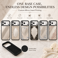 Coque de téléphone miroir de maquillage élégante avec protection antichute et chargement sans fil pour iPhone 18 17 16 Pro – Fabricant d'origine