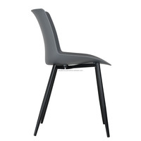 Chaise de salle à manger en plastique pp gris foncé abordable