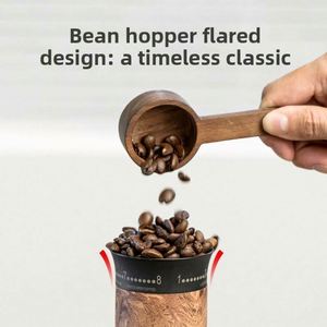 Molinillo de Café Manual con 56 Ajustes, Capacidad de 30g, Contenedor de Almacenamiento de Granos de Ángulo Amplio, para Viajes y Uso Doméstico, Acabado Madera - Product Image 4
