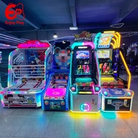 Machine de jeu d'arcade de basket-ball pour enfants avec lumières LED, jeu de tir électronique à monnayeur pour centre de jeux