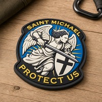 Patch moral personnalisé en PVC, motif Archange, fixation auto-agrippante, badge tactique, vente en gros OEM, directement du fabricant