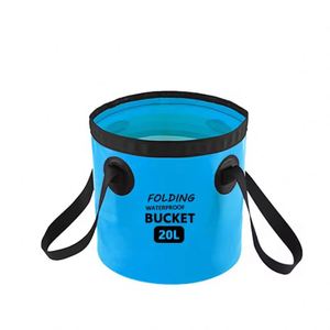 Cubo de Pesca Plegable Impermeable de PVC - Cubo Portátil para Exteriores con Asa Suave para Pesca y Camping - Product Image 4