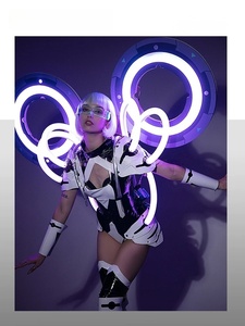 Traje <span class=keywords><strong>de</strong></span> actuación Agogo con luz LED ultrabrillante y potente para mujer, con marco trasero <span class=keywords><strong>de</strong></span> metal, <span class=keywords><strong>ropa</strong></span> para espectáculos nocturnos y ferias <span class=keywords><strong>de</strong></span> automóviles - Product Image 2