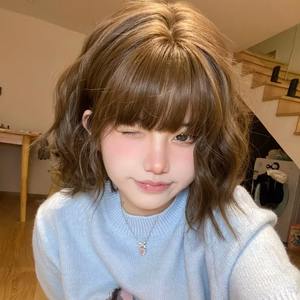 วิกม้วนผมขนแกะใหม่สำหรับ<span class=keywords><strong>ผม</strong></span>บ็อบโบทุกวันของผู้หญิง<span class=keywords><strong>ผม</strong></span>หยิก<span class=keywords><strong>สั้น</strong></span>ธรรมชาติน่ารักหวานเหมือนจริงทั้งชุด - Product Image 4