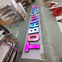Fabricante personalizado LED signo canal letra 3D acrílico interior negocio signo tablero personalizado programas humo tienda resistente al agua