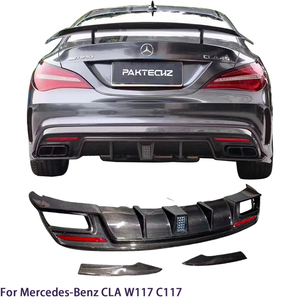 ดิฟฟิวเซอร์หลังคาร์บอนไฟเบอร์แท้ทรง PK สำหรับรถยนต์ CLA-Class W117 C117 ปี 2013-2020 - Product Image 1