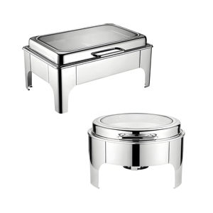 Conjunto de Buffet de Aço Inoxidável Dourado 6L com Rechaud Oblongo Luxuoso para Hotel e Restaurante - Product Image 3