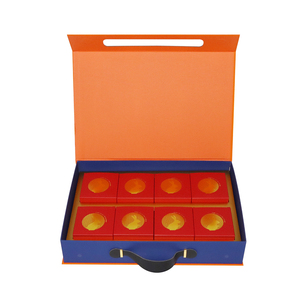 Custom Printed Elegant Rigid Cardboard <b>Magnetic</b> <b>Gift</b> <b>Box</b> Bag With Handle For Festival Dessert Cake Packaging <b>Box</b> - Product Image 1