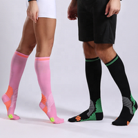 Chaussettes de course de haute qualité pour hommes et femmes Compression élastique Football chaussettes longues unisexe haut Tube Sport chaussettes de Compression