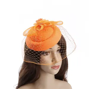 หน้ากากหมวกตาข่ายติดโบว์สำหรับผู้หญิง,อุปกรณ์เสริมหมวกสำหรับใส่ไปงานเลี้ยงหน้ากากงานปาร์ตี้