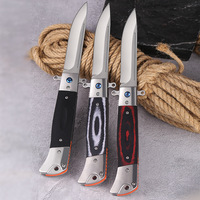 Couteau pliant multifonctionnel de poche pour l'extérieur, personnalisable OEM, avec manche en G10 pour le camping