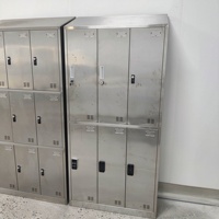 Casier industriel en acier inoxydable 304 avec serrure à clé sécurisée, armoire de vestiaire résistante à l'humidité pour atelier de transformation alimentaire