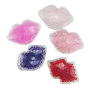 Chine gros lèvres formes tampon de gel de glace personnalisé chaud et froid pack hydratant soulagement de la douleur