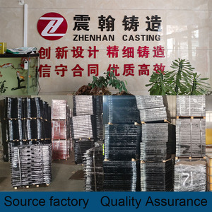 Zhenhan D400 của nhà sản xuất cung cấp trực tiếp en124 Tiêu chuẩn chống rơi dễ uốn sắt manhole bìa đen bitum sơn cho - Product Image 2