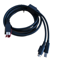 Hosiden Câble USB 3 broches Din & USB B mâle à 24V pour les scanners d'imprimantes NCR