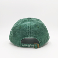 Sombrero de papá de diseñador personalizado de alta calidad, gorra de béisbol Retro de algodón lavado a la moda Popular, gorra de algodón lavada verde de 6 paneles