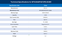 Memoria RAM para Servidor, Nueva, 32GB DDR4 2Rx4 PC4-2666V MTA36ASF4G72PZ-2G6E1QI REG