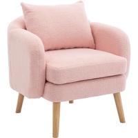 LT Tissu de haute qualité Moderne Simple Teddy Velvet Fauteuil de loisirs Chaise longue à dossier haut Chaise à coussin épais