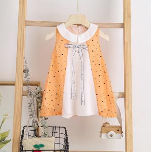 Vestido de Princesa de Gasa con Cuello Alto y Estampado de Puntos Coreano para Niñas, Moda de Verano, Gran Venta - Product Image 1