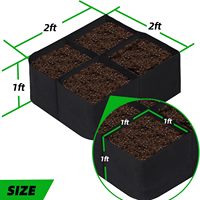 Sacs de culture en tissu feutré épaissi de 3 mm d'épaisseur, capacité de 1000 ml, pour fournitures de jardin, pépinière, plantation de légumes en extérieur