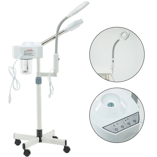 High Quality Face Steam Portable 8 Times Magnifier Skin Care Moisturizing Hot Steamer with Detachable Lamp