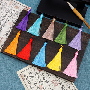 Marcapáginas clásico de poliéster con borlas de 9.5 cm en colores mixtos para regalo, decoraciones DIY - Product Image 2
