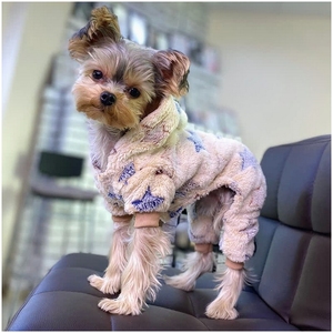 Mono cálido de lana de invierno para perros pequeños, ropa de cachorro con estampado bonito, <span class=keywords><strong>disfraz</strong></span> para Chihuahua Yorkshire Terrier, pijamas para gatitos - Product Image 3