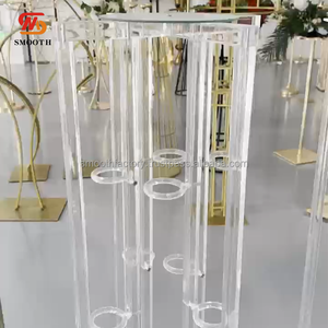 Support à fleurs transparent en acrylique pour décoration de table principale d'événements de mariage – Vente chaude - Product Image 3