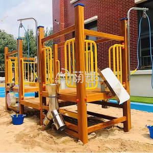 Moetry, pozo de arena de madera para exteriores, equipo de juego para niños para jardín de infantes, patio de recreo escolar, juego de agua y arena - Product Image 5