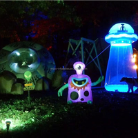 Modèle gonflable d'Ufo de métier de vaisseau spatial de la publicité à extrémité élevé avec des lumières pour la décoration