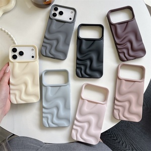 New Product for iphone 16 Mobile Phone Accessories Macaron Big Wave <b>Candy</b> Color Soft Shell Wholesale Back case - Product Image 1