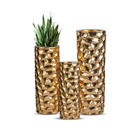 Grands vases dorés de 60/80/100 cm pour fleurs, décoration intérieure, vase de luxe, fourniture directe d'usine, vase doré sur pied