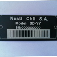 Botol kustom kualitas tinggi 3D logam timbul Label anggur Label aluminium