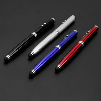 Stylo laser multifonction 4 en 1 en métal avec lampe torche LED, pointeur extensible, stylo pour présentation PowerPoint pour enseignant