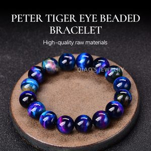 Bracciale alla Moda in <span class=keywords><strong>Pietra</strong></span> Occhio di Tigre 5A - Bracciale Personalizzato per Coppie in <span class=keywords><strong>Pietra</strong></span> Occhio di Tigre Vendita all'Ingrosso - Product Image 1