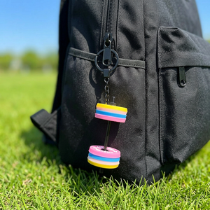 Creative Mini Fitness Barbell Gym Keychain Couple Sports Model Car <b>Bag</b> <b>Charm</b> Gift Lightweight Fashion <b>bag</b> <b>charm</b> - Product Image 2