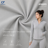 Pantalon de yoga sculptant ultra-extensible effet seconde peau en tissu mélange nylon-spandex brossé double face