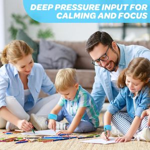 Lot de deux bracelets sensoriels lestés pour enfants, avec stimulation par pression profonde pour apaiser et améliorer la concentration, stabiliser la main et stimuler le développement sensoriel - Product Image 5